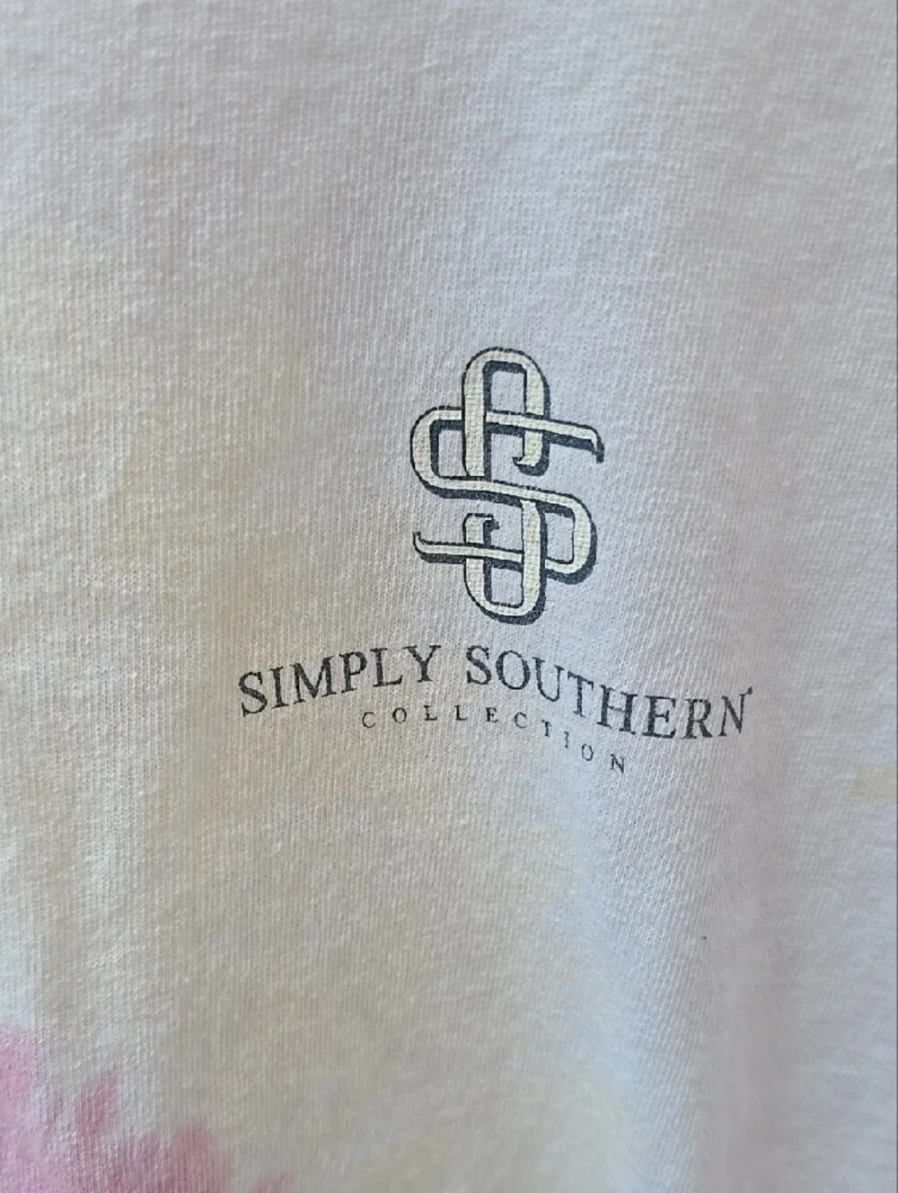 Simply Southern White & Pink Spiral Tie-Dye Long Sleeve Tee